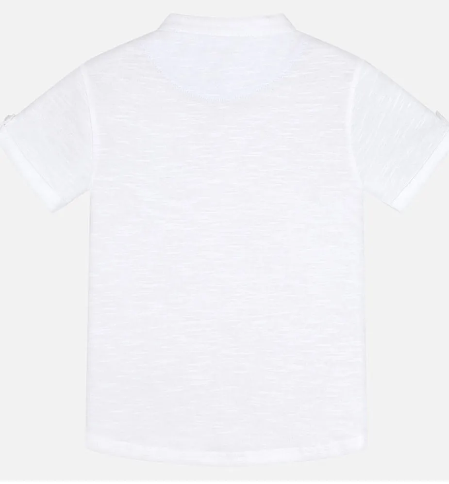 Mayoral Boys Short Sleeved White Dress Shirt: Size 2 to 9 Years