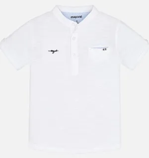Mayoral Boys Short Sleeved White Dress Shirt: Size 2 to 9 Years