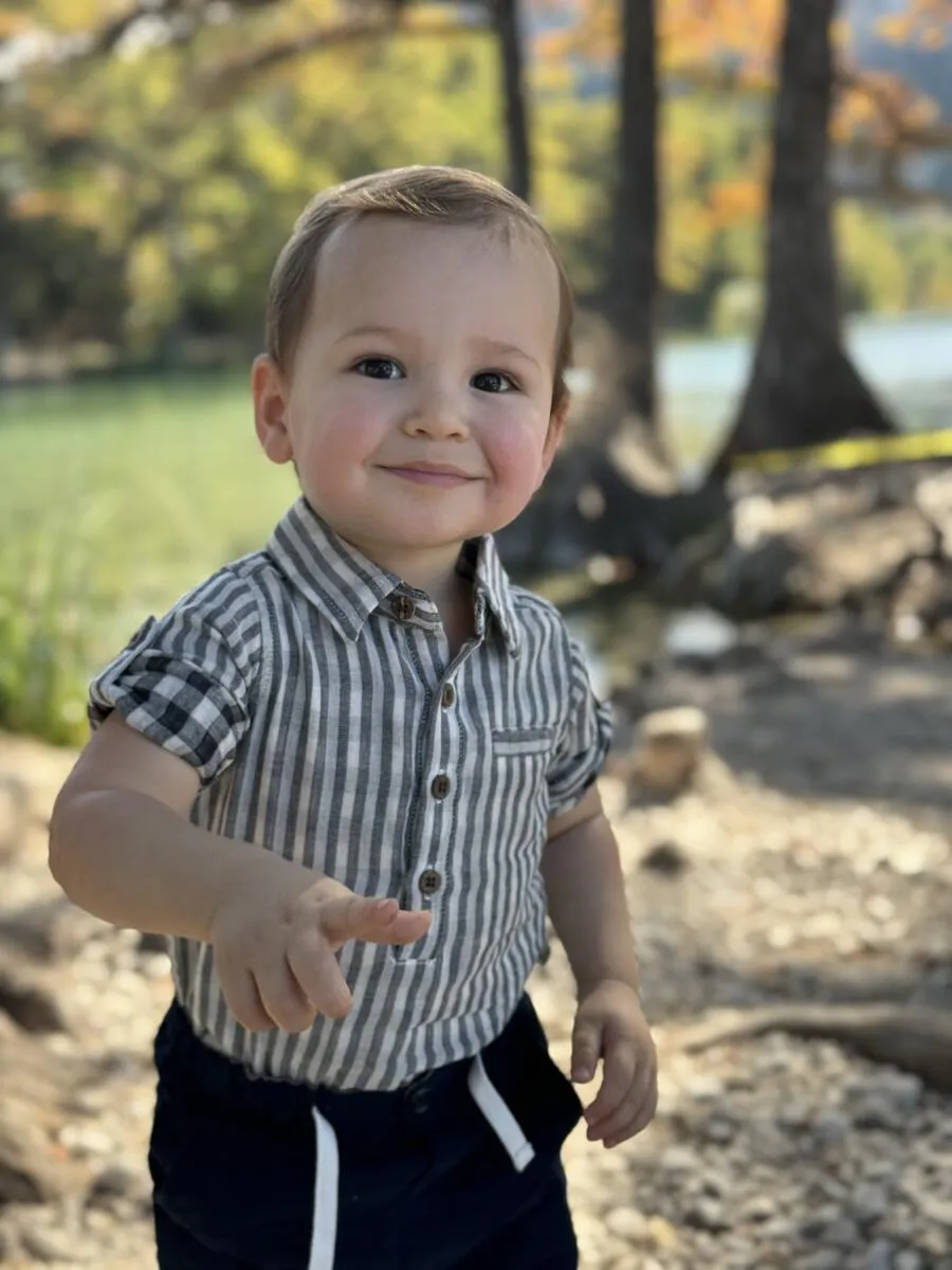 Me & Henry Baby Boys Jasper Woven Onesie