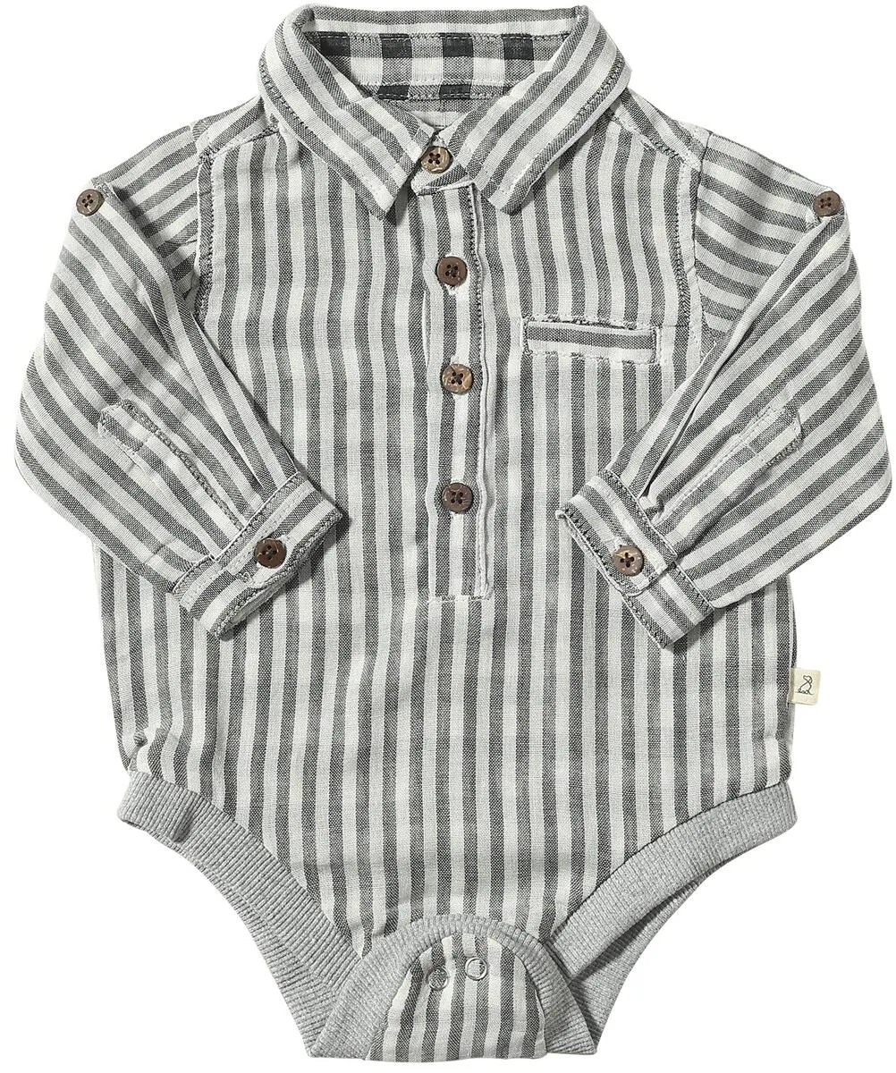 Me & Henry Baby Boys Jasper Woven Onesie