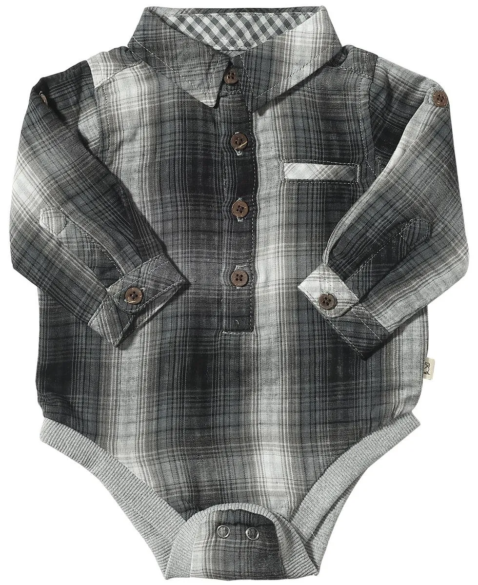 Me & Henry Baby Boys Jasper Woven Onesie