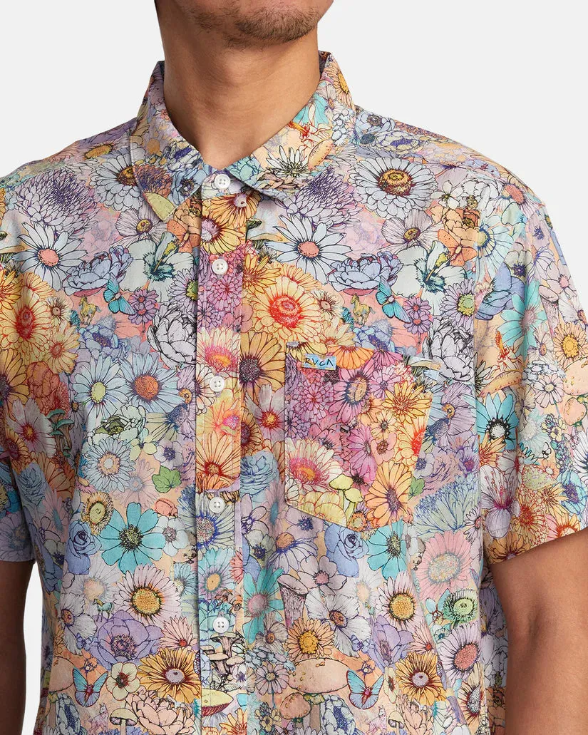 Mens Sage Vaughn Short Sleeve Woven Shirt