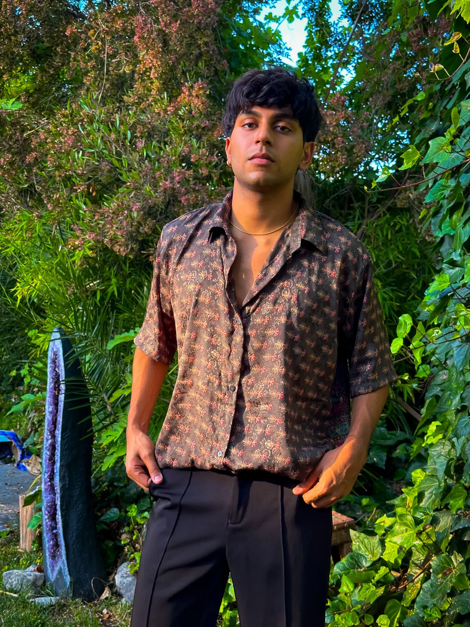 Midnight Forrest Button-Up