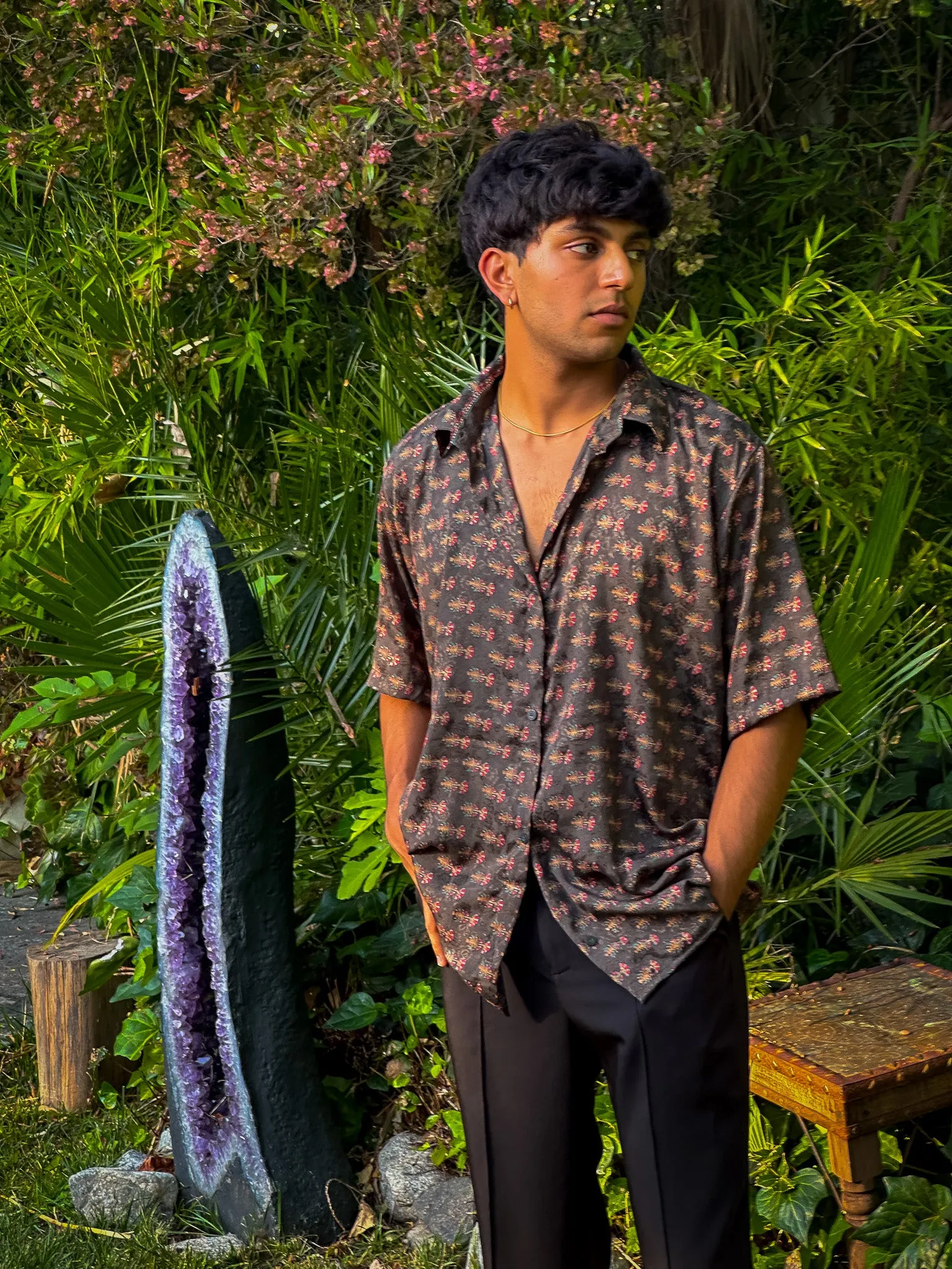 Midnight Forrest Button-Up