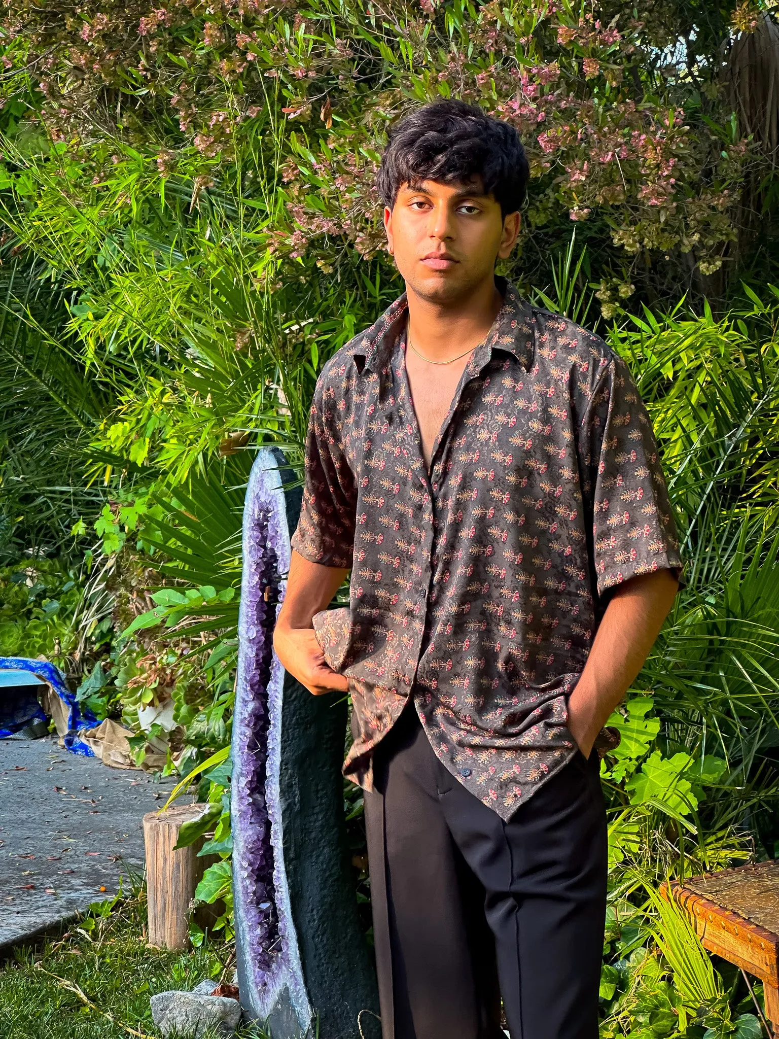 Midnight Forrest Button-Up