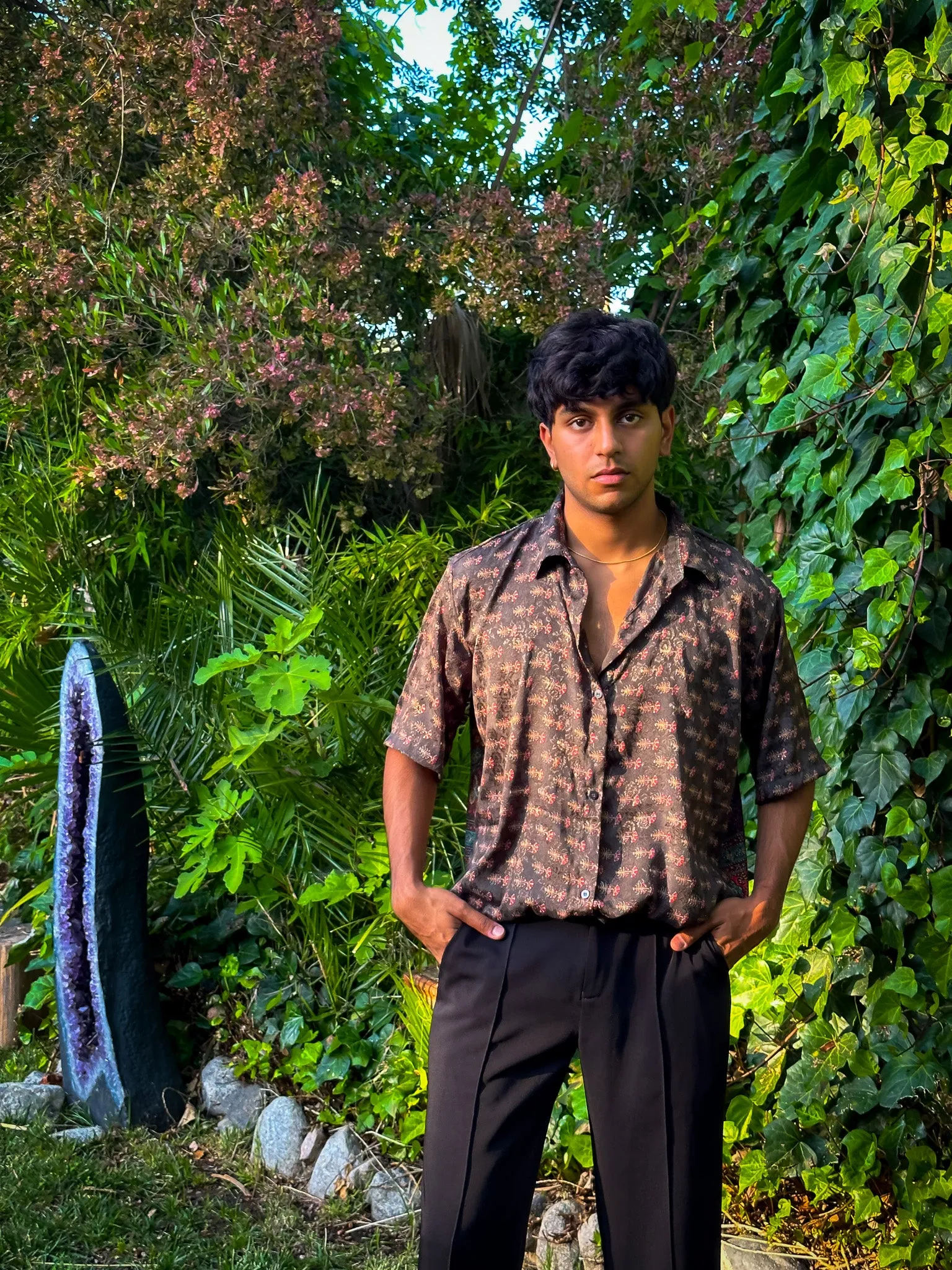 Midnight Forrest Button-Up