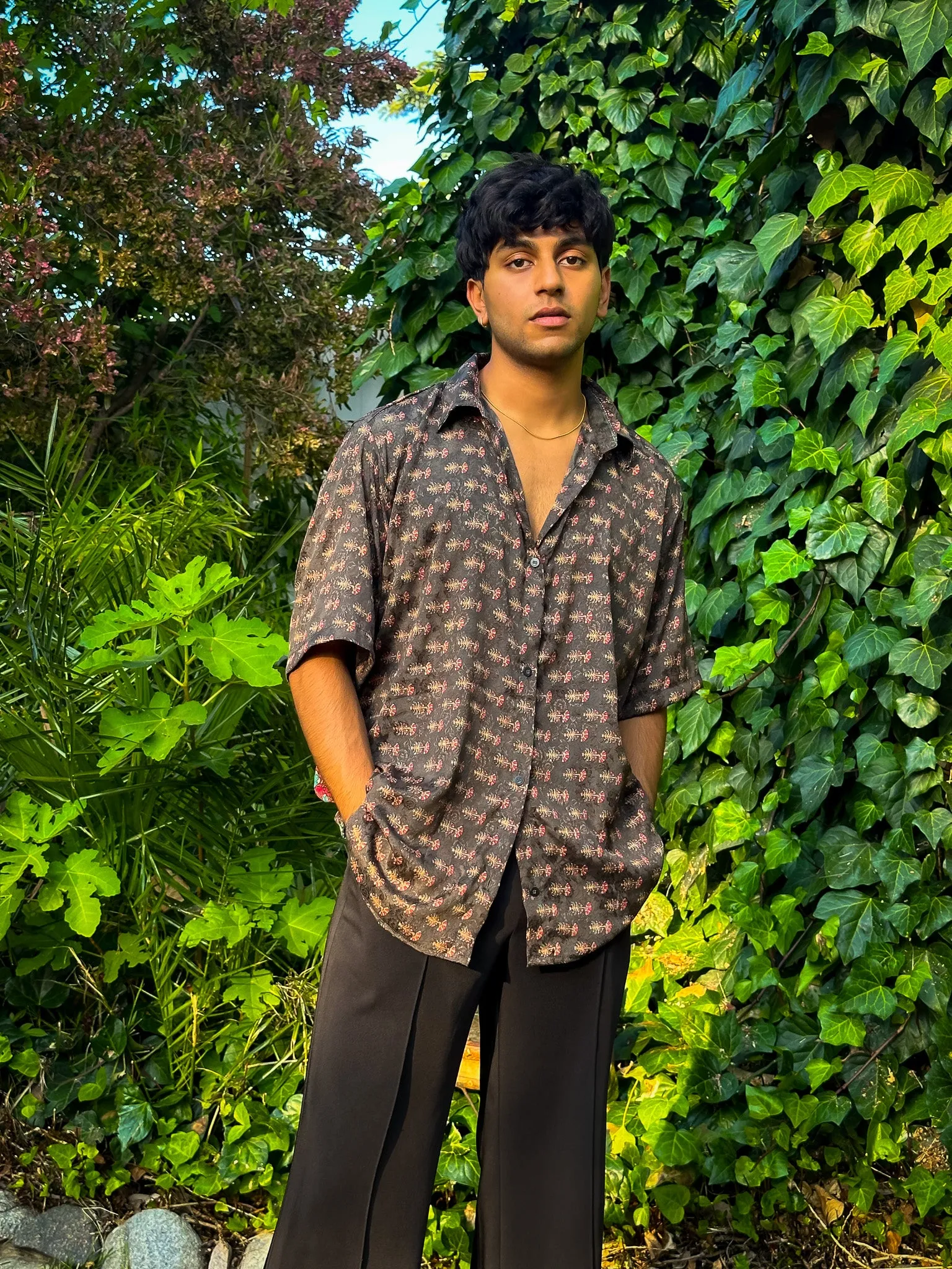 Midnight Forrest Button-Up