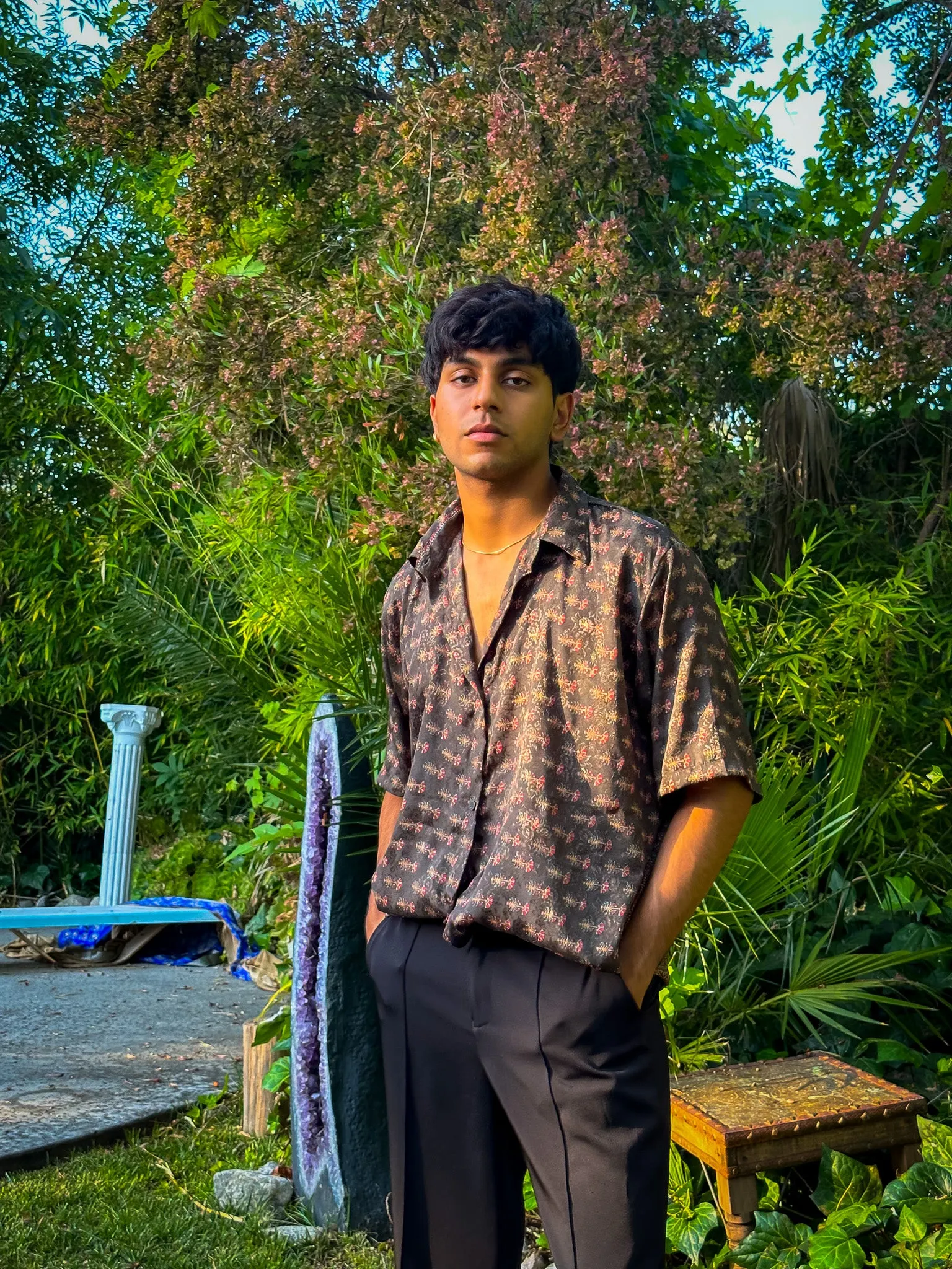 Midnight Forrest Button-Up