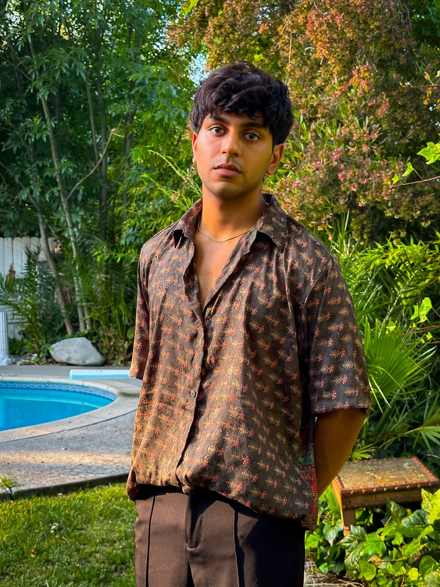 Midnight Forrest Button-Up