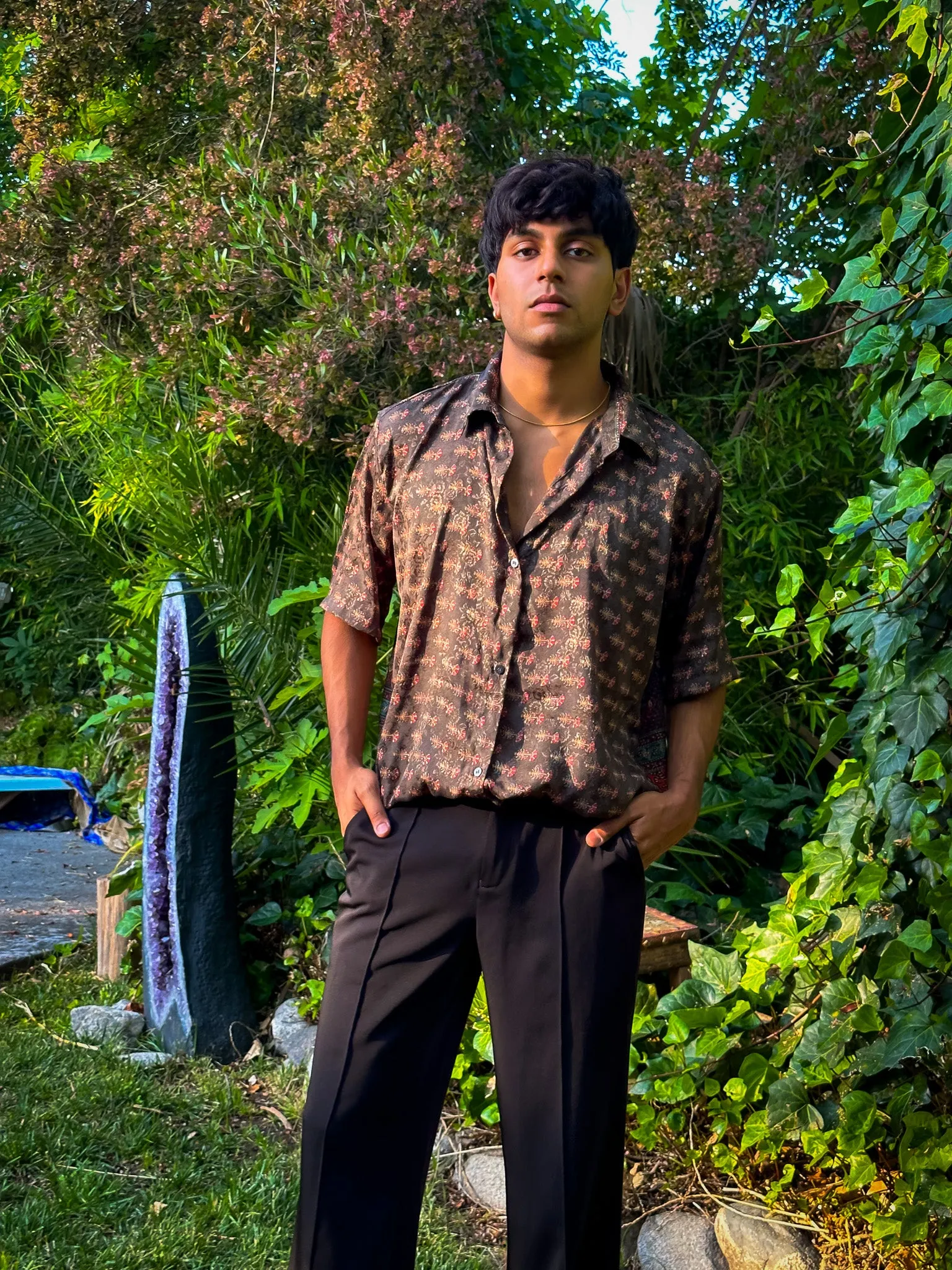 Midnight Forrest Button-Up