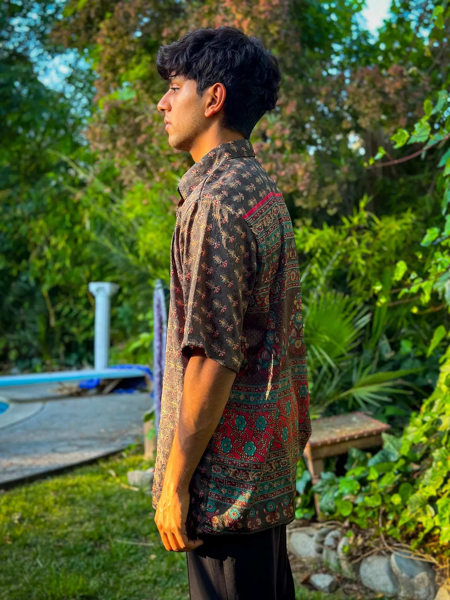 Midnight Forrest Button-Up