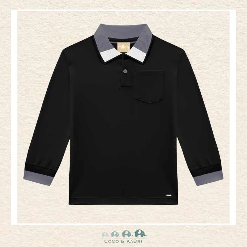 Milon Boys Black Polo Shirt