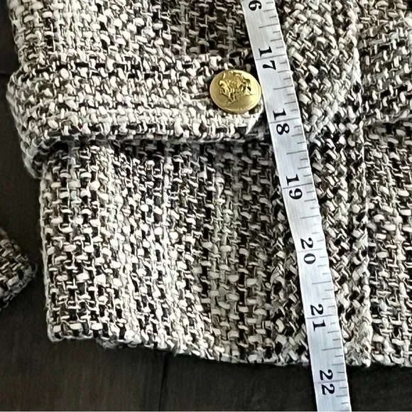 Mina Self Tweed Plaid Blazer - Size XL