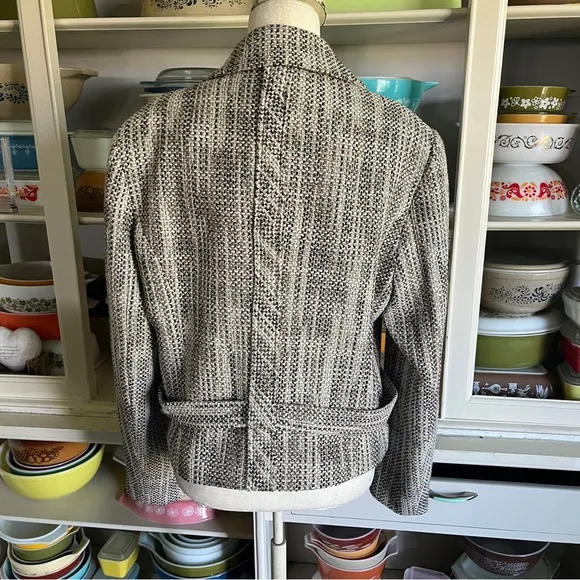 Mina Self Tweed Plaid Blazer - Size XL