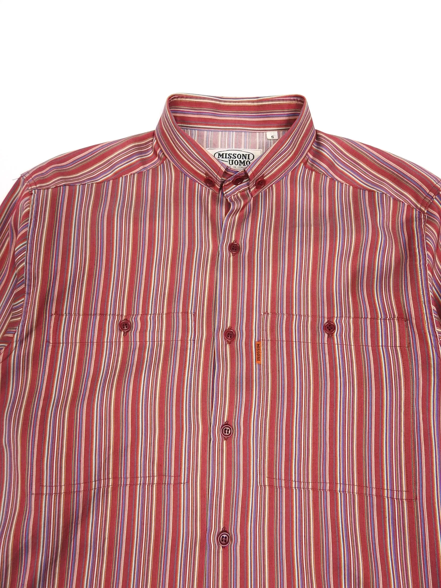 Missoni Red Stripe Shirt Size Small