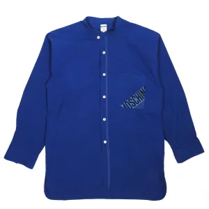 Moschino Blue Collarless Shirt Size 50