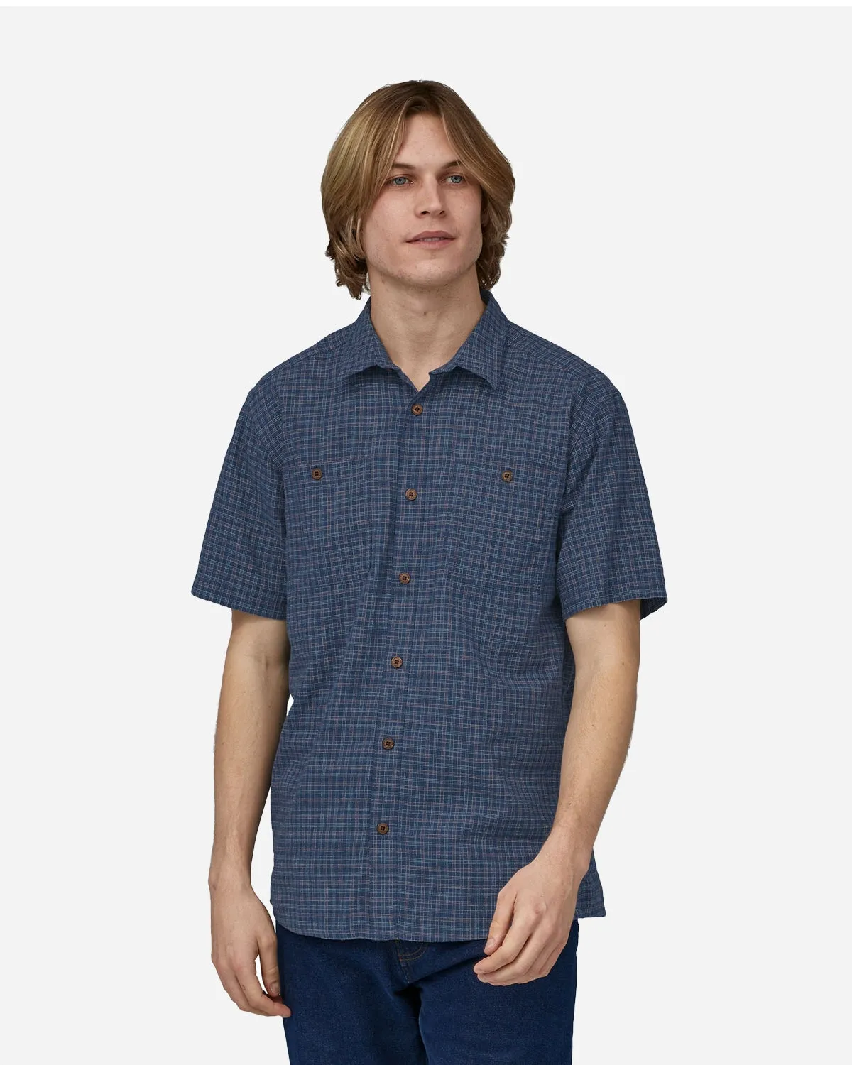 M's Back Step Shirt - Rainfall Plaid/Stone Blue