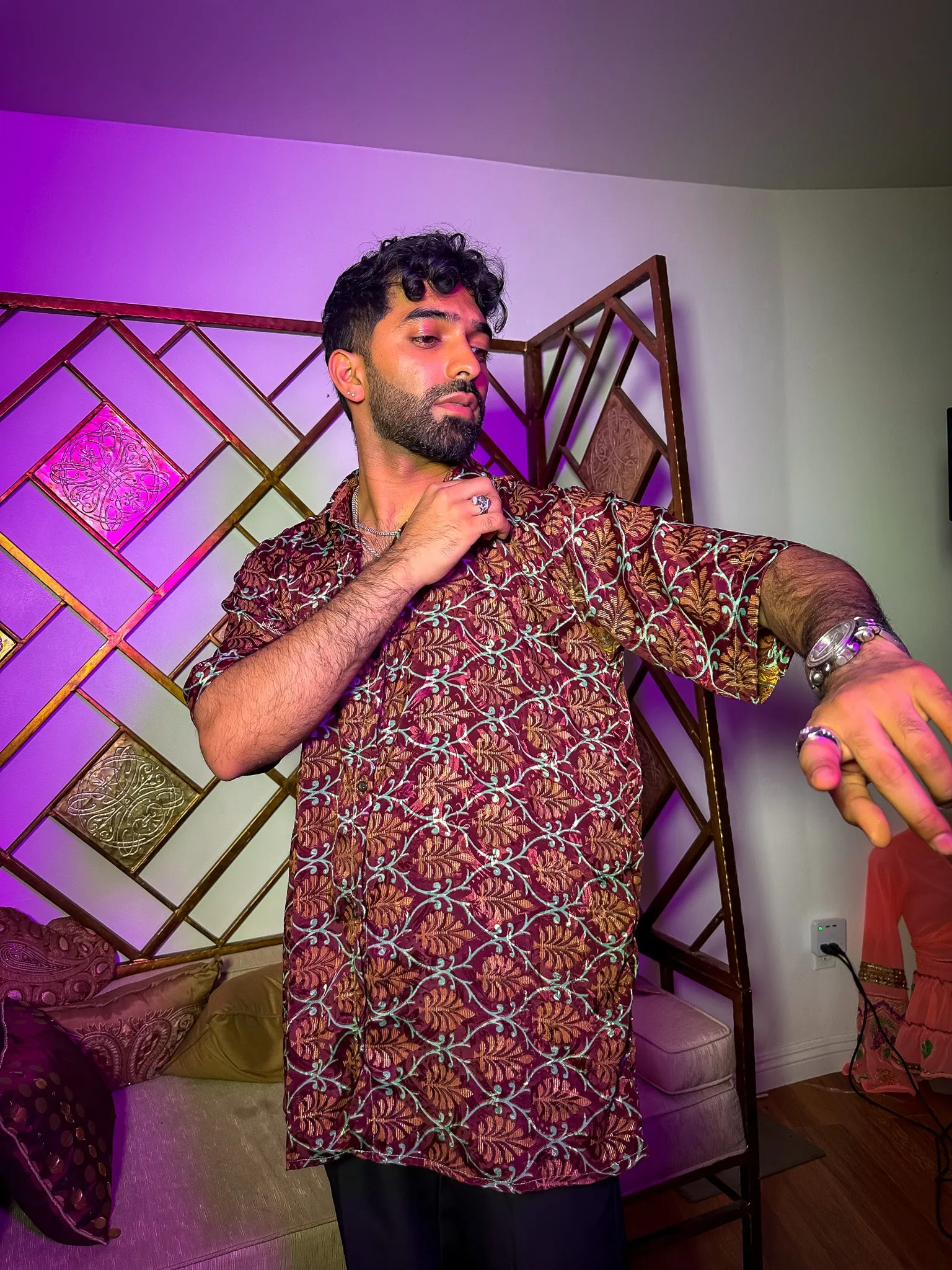 Mystic Lotus Button Up Shirt