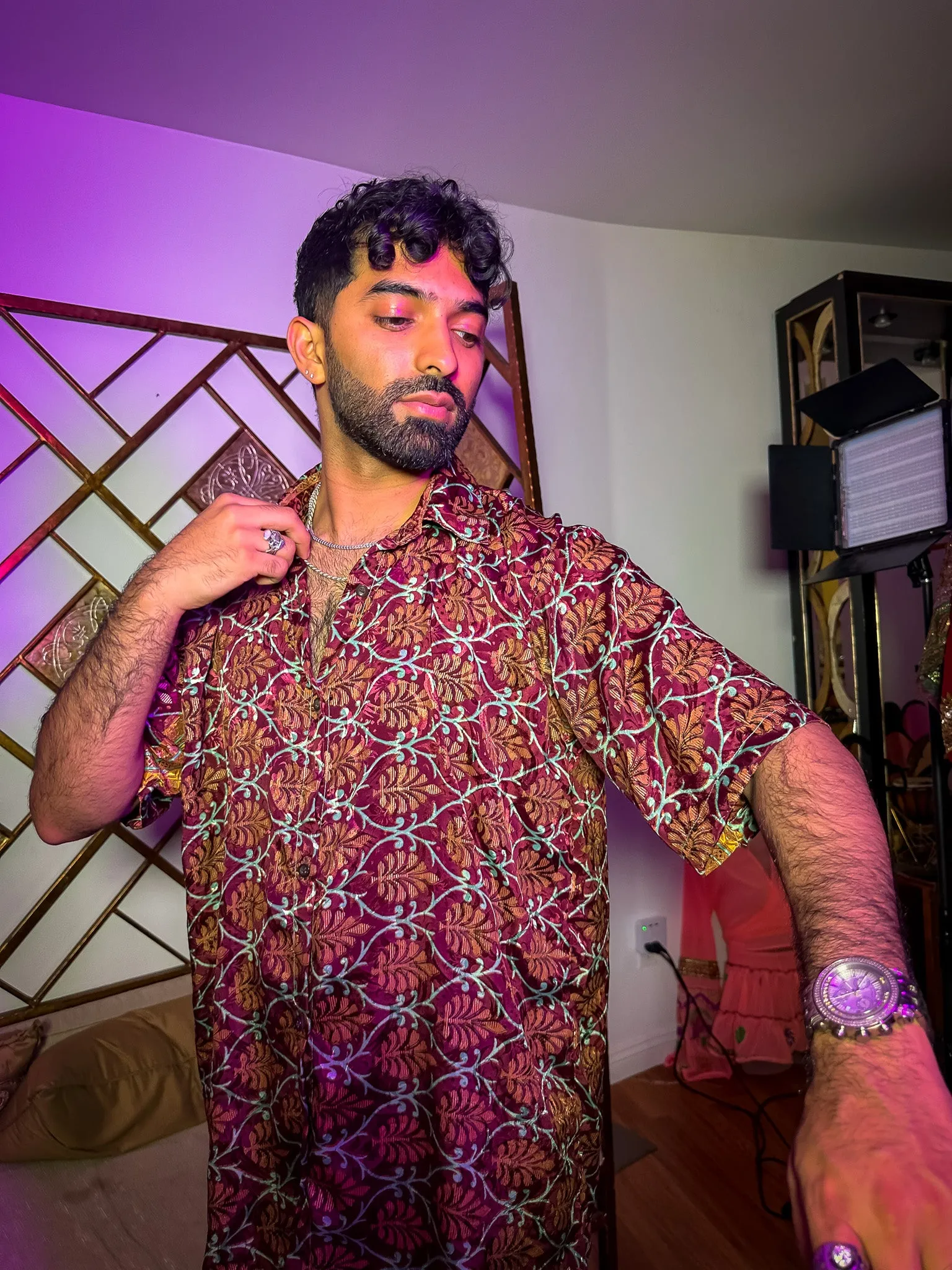Mystic Lotus Button Up Shirt
