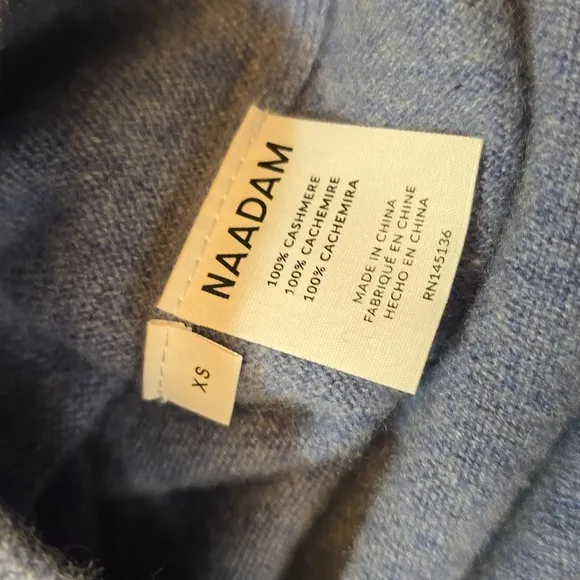 Naadam The Essential Cashmere Sweater - Denim Blue
