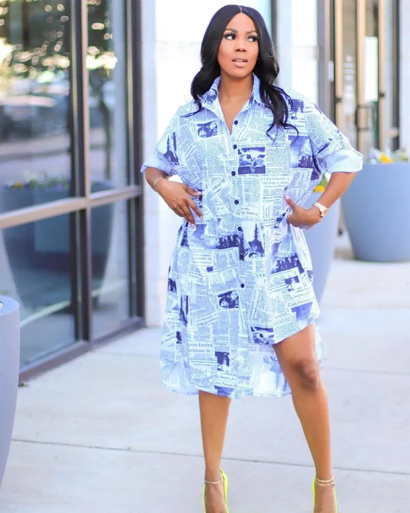 NAME DROP SHIRT DRESS