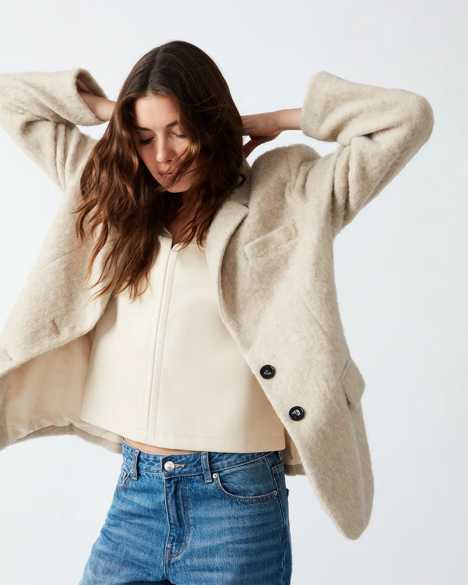Nana Blazer Coat in Natural