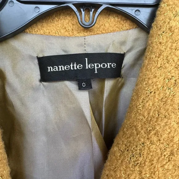 NANETTE LEPORE Mustard Tweed/Knitted Blazer