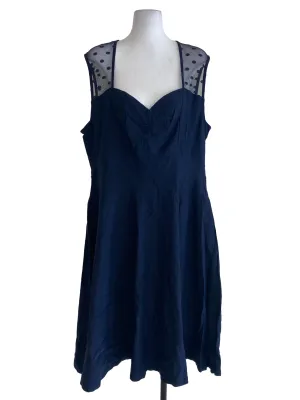Navy Blue A Line Dress