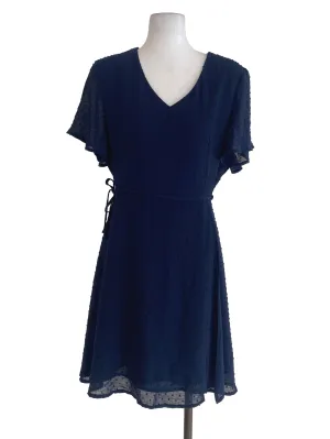 Navy Dots A-Line Dress