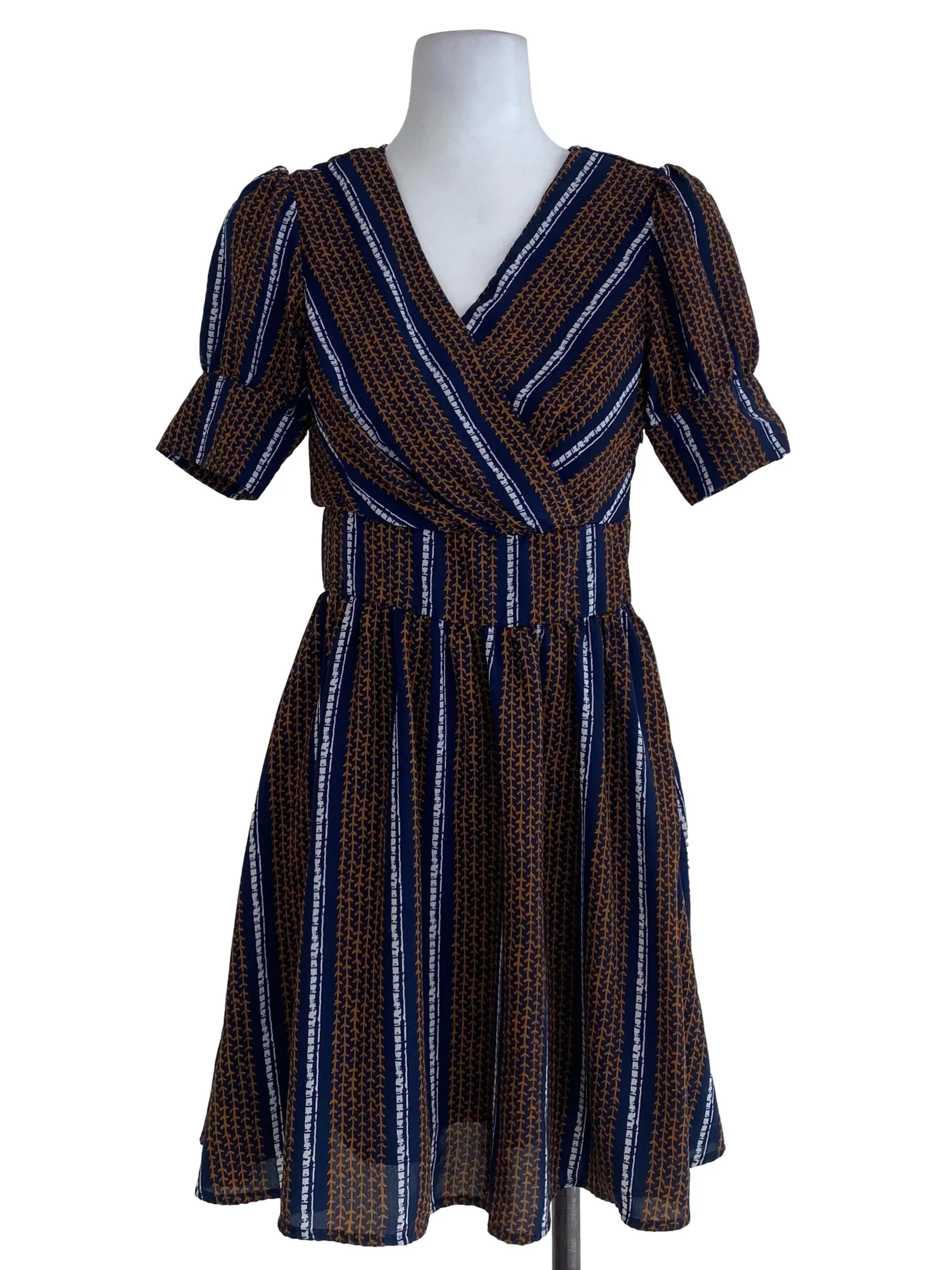 Navy Line A-Line Dress