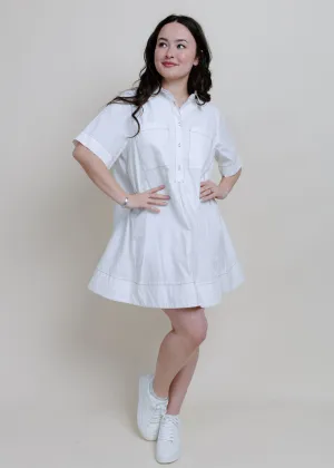 Nayla A-Line Shirt Dress - Snow White