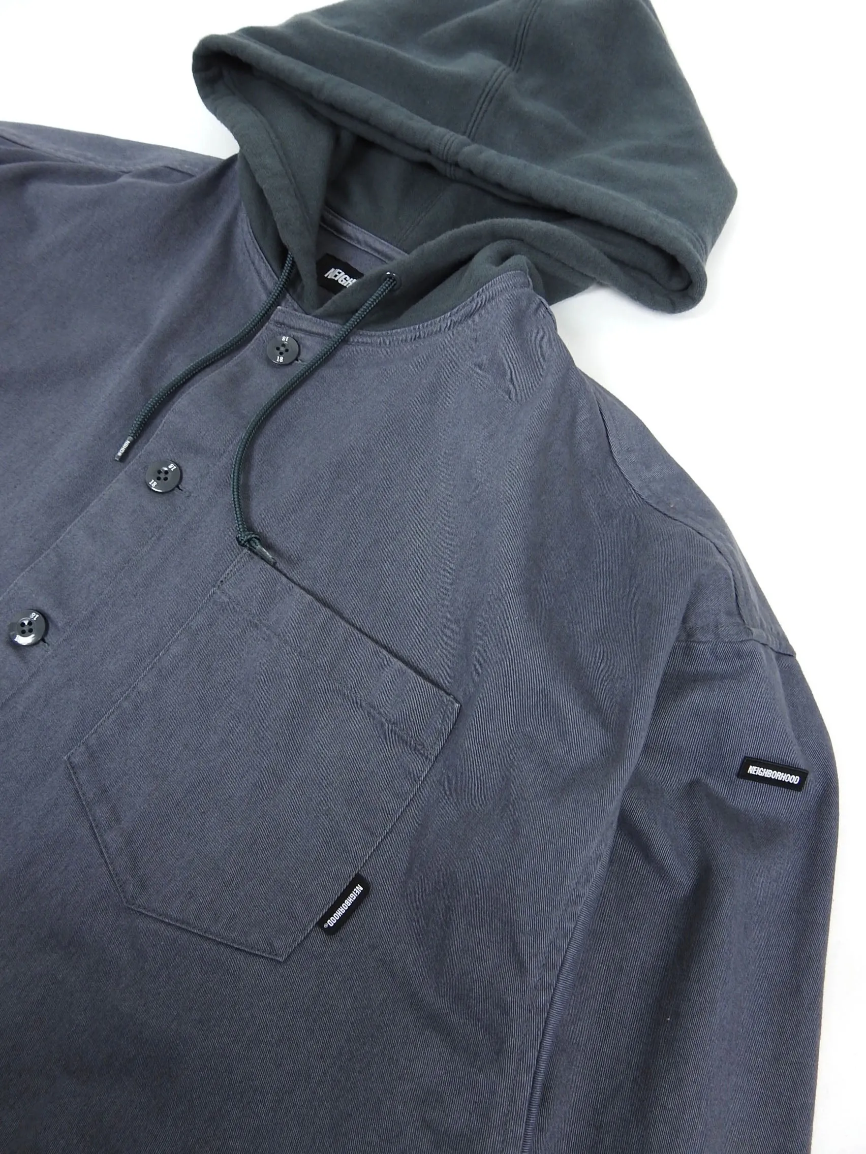 Neighborhood Hooded Shirt Size Medium