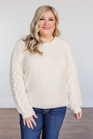 Never Ending Moments Knit Sweater- Ivory