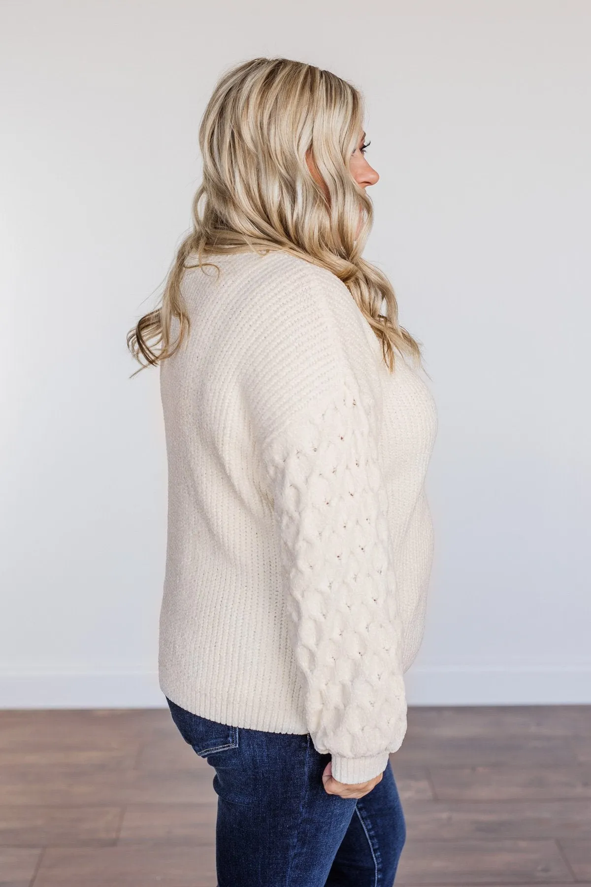 Never Ending Moments Knit Sweater- Ivory