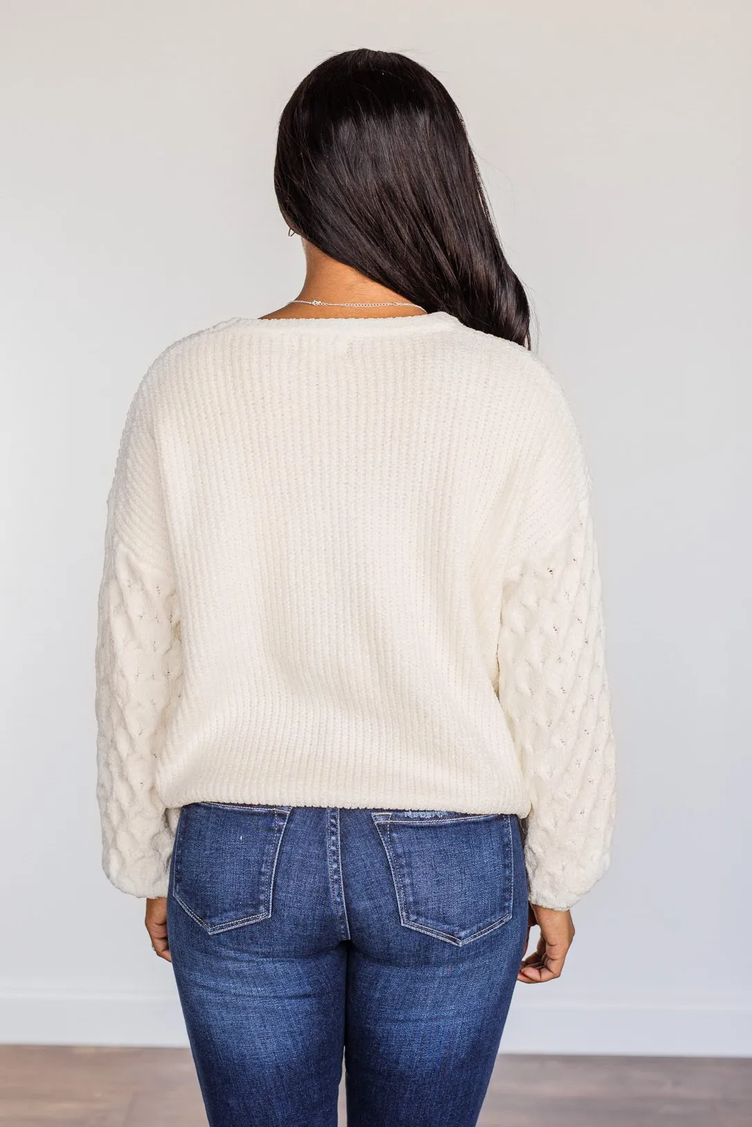 Never Ending Moments Knit Sweater- Ivory