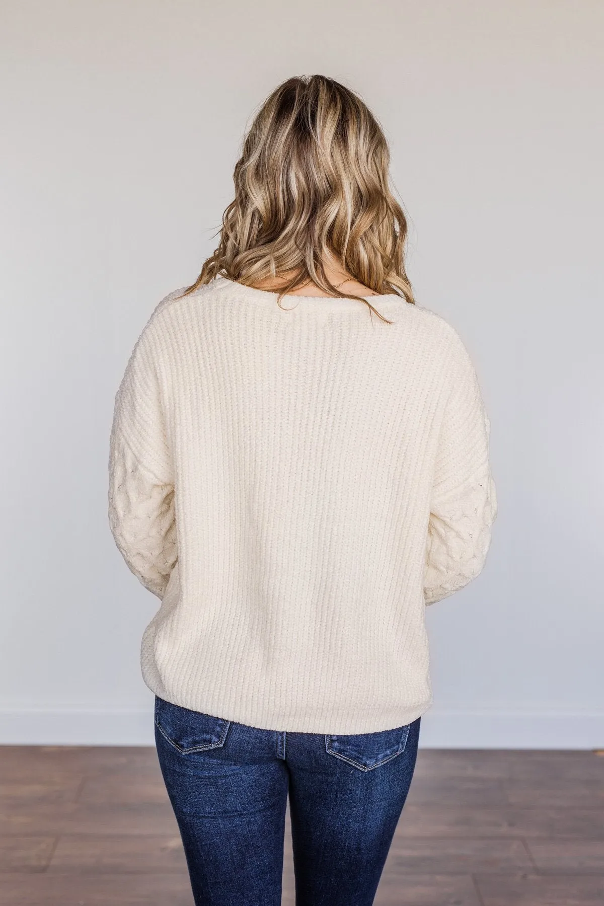 Never Ending Moments Knit Sweater- Ivory