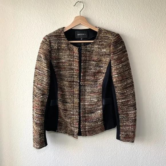 NEW Lafayette 148 Bentley Tweed Jacket Black Multi Combo Blazer Jacket 6