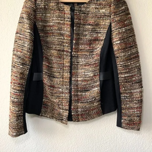 NEW Lafayette 148 Bentley Tweed Jacket Black Multi Combo Blazer Jacket 6