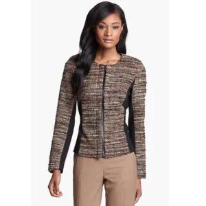 NEW Lafayette 148 Bentley Tweed Jacket Black Multi Combo Blazer Jacket 6