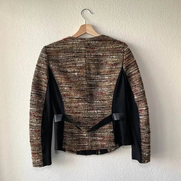 NEW Lafayette 148 Bentley Tweed Jacket Black Multi Combo Blazer Jacket 6