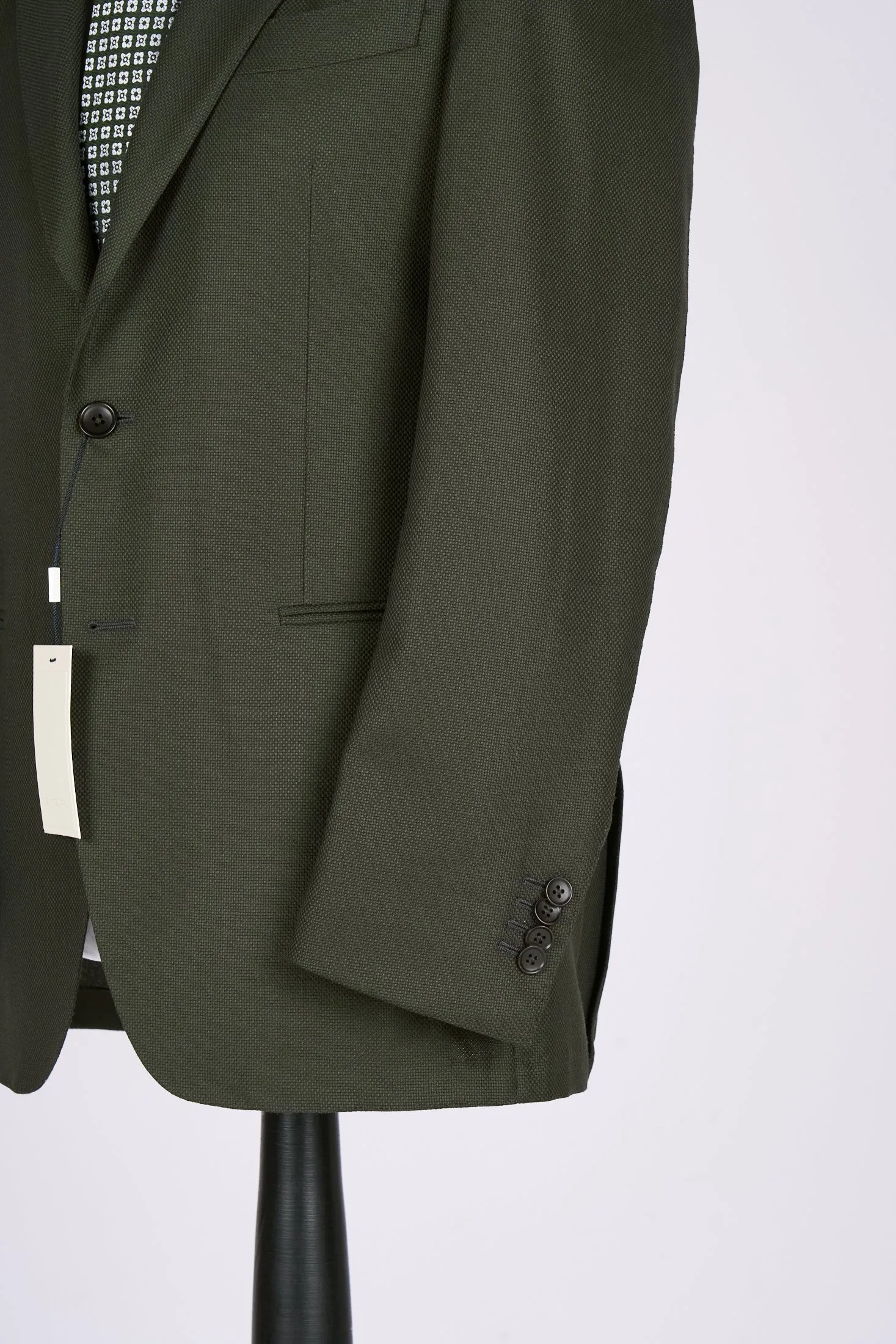 New Suitsupply Havana Green Jetted Pure Wool Half Lined Blazer - Size 36R
