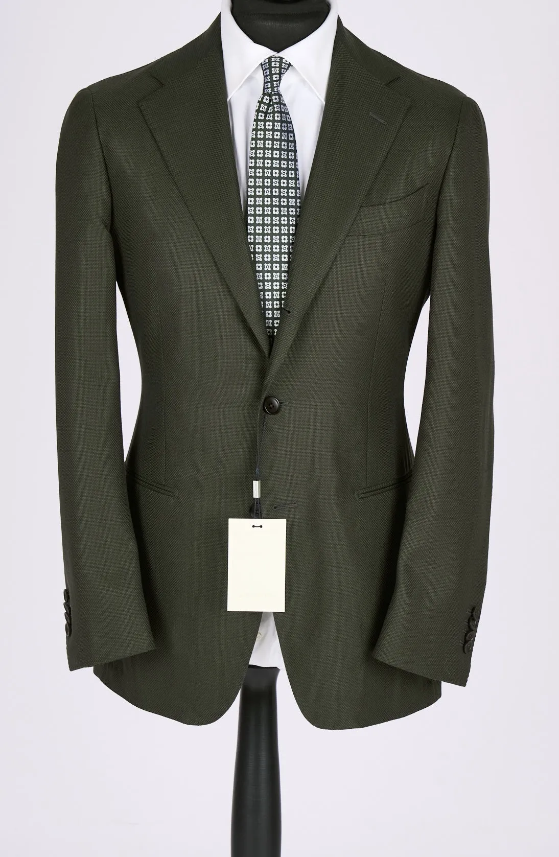 New Suitsupply Havana Green Jetted Pure Wool Half Lined Blazer - Size 36R