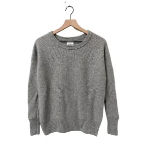 Nicole Miller Gray Cashmere Knit Long Sleeve Sweater Size Small