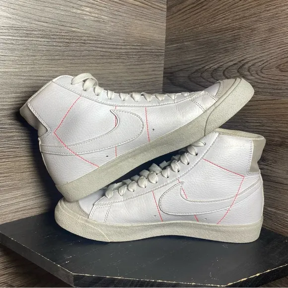 Nike blazer mid white grey recycled wool