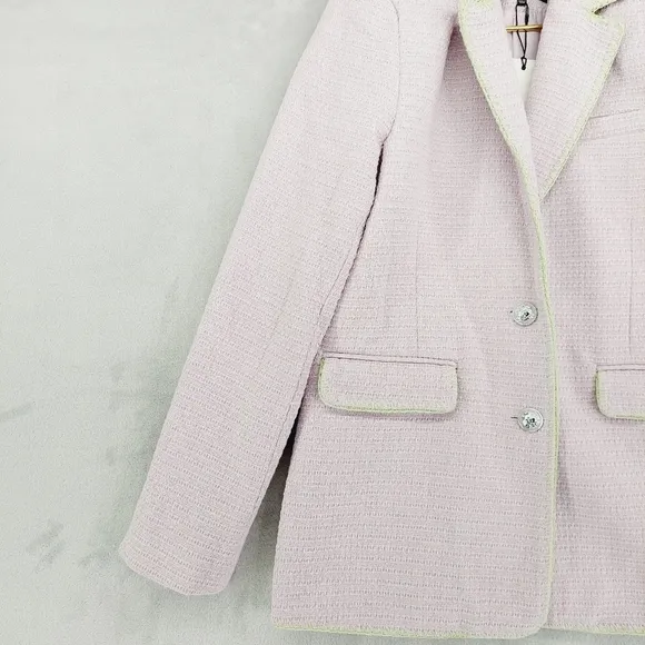 NWT 7 For All Mankind Lilac Purple Tweed 2 Button Blazer Z60