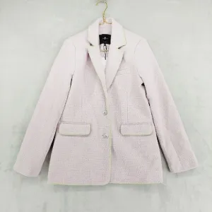 NWT 7 For All Mankind Lilac Purple Tweed 2 Button Blazer Z60