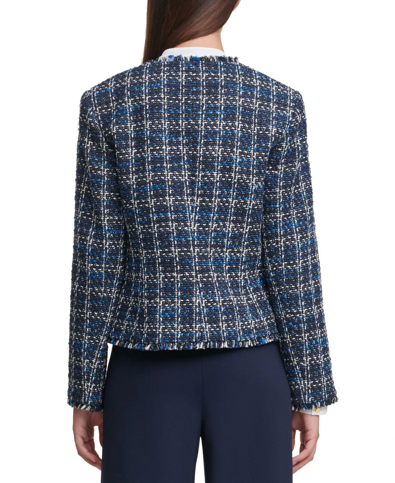 NWT Calvin Klein Women's Tweed Cropped Blazer Jacket. S08J4160 6