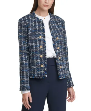 NWT Calvin Klein Women's Tweed Cropped Blazer Jacket. S08J4160 6