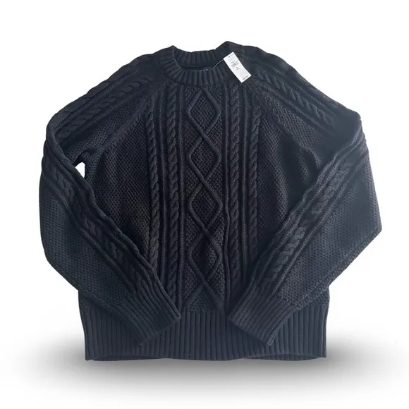 NWT Gap Fisherman Cable Knit Crewneck Sweater