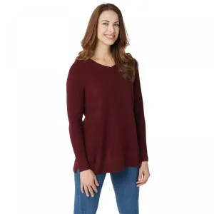 NWT Isaac Mizrahi Live! 2-Ply Cashmere V-neck Tunic Sweater. A296236 X-Small